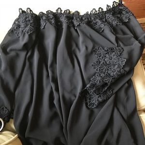 Crochet detailed off Shoulder Top